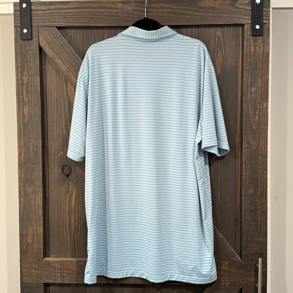Peter Millar Summer Comfort Blue Striped Golf Polo Shirt Short Sleeve Size‎ XL - Picture 2 of 7